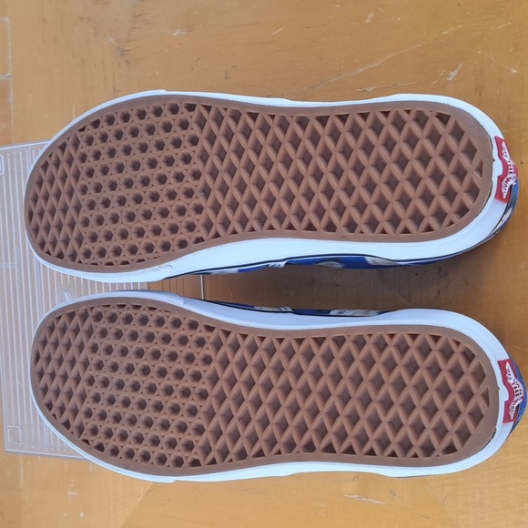 Vans Era Romantic white roses floral royal blue lace-up casual summer sneakers - Picture 4 of 7